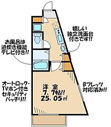 プライムアーバン烏山ガレリア 1階1Kの間取り
