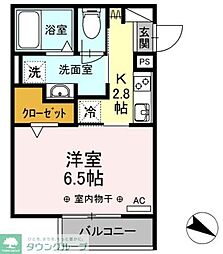 フリオーソ 2階1Kの間取り