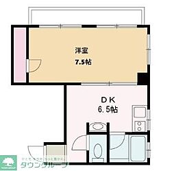 パインクレストコート 205 2階1DKの間取り