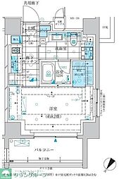 ザ・パークワンズ三軒茶屋 3階1Kの間取り