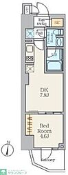 Alivis笹塚 1DKの間取図画像