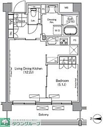 プレジリア代々木大山町 4階1LDKの間取り