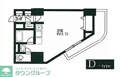 HF駒沢公園レジデンスTOWER ワンルームの間取図画像