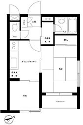 エスカイア新高円寺 2DKの間取図画像
