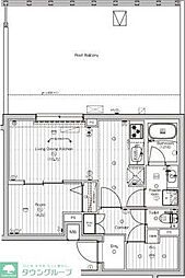 (仮称)PREMIUMCUBE東高円寺DEUX 1LDKの間取図画像