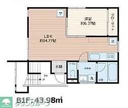 SCENE.Meguro Sauna Residence 1LDKの間取図画像