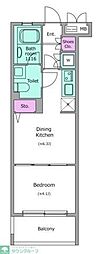 RESIDIA笹塚 1DKの間取図画像