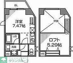 ルアンシナル ワンルームの間取図画像