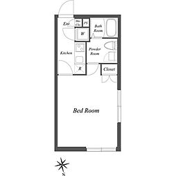 パセオ武蔵小山 1Kの間取図画像