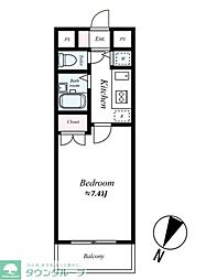 ビバリーホームズ笹塚 1Kの間取図画像