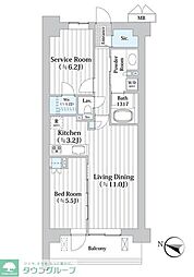 アビティグランデ砧 1SLDKの間取図画像