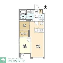 ウェルスクエア八幡山 1SLDKの間取図画像