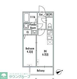 GRANPASEO下北沢III 1DKの間取図画像
