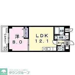 ヴィラージュ経堂 1LDKの間取図画像