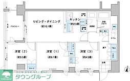 ガーデニエール砧レジデンス 3LDKの間取図画像