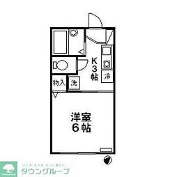 ハイムおもだか 1Kの間取図画像