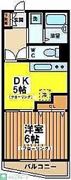 エックス-アン 1DKの間取図画像