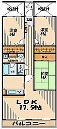コートハウス千歳船橋 3LDKの間取図画像