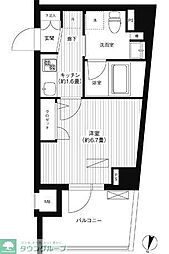 アヴニール元代々木 1Kの間取図画像
