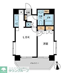 スペーシア池尻大橋 1LDKの間取図画像