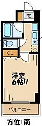 マノアコート 1Kの間取図画像