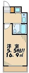 日神パレス永福町 1Kの間取図画像