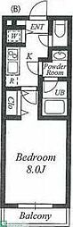 HOUSE自由が丘 1Kの間取図画像