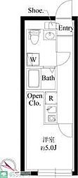 ル・クール渋谷本町 1Kの間取図画像