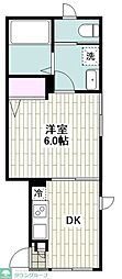 Koa三軒茶屋 1Kの間取図画像
