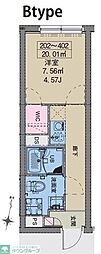 MAXIV CITY八幡山 1Kの間取図画像