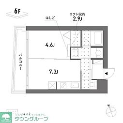 field 1DKの間取図画像
