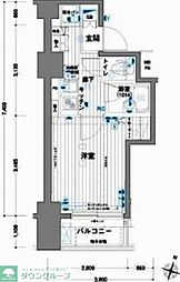 ParkWell代田橋 1Kの間取図画像