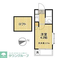 レジデンスオオキ 1Kの間取図画像