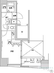VIDA文京本郷 10階1Kの間取り