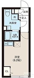 レピュア早稲田レジデンスII 3階ワンルームの間取り