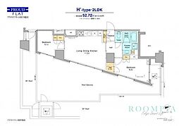 プラウドフラット西早稲田 6階2LDKの間取り