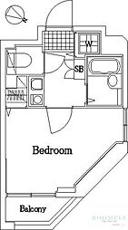 サンテミリオン上井草 6階1Kの間取り