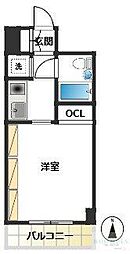 シティコープ目白 3階1Kの間取り