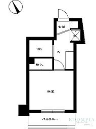 スカイコート新宿落合南長崎駅前 2階1Kの間取り