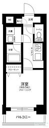 ALIVIO西落合 1階1Kの間取り