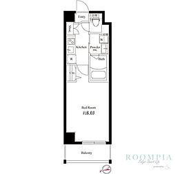 ハーモニーレジデンス新宿御苑　ＴＨＥ　ＥＡＳＴ 4階1Kの間取り