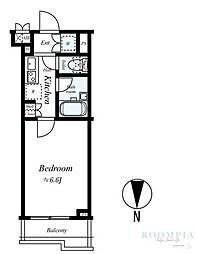ルーブル練馬沼袋 1階1Kの間取り