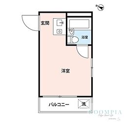 メゾン・ド・マルス 3階ワンルームの間取り