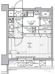 プレミアムキューブ文京江戸川橋ｍｏ 2階1Kの間取り