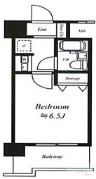 ドルチェ目白台 4階1Kの間取り