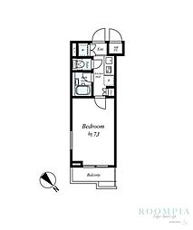 ルーブル高田馬場 3階1Kの間取り