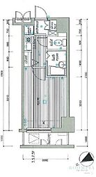 サンテミリオン早稲田駅前弐番館 5階1Kの間取り