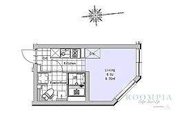 SOU高田馬場II 3階1Kの間取り