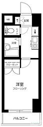 パークウェル落合 1Kの間取図画像