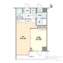 パティオ西早稲田 1DKの間取図画像